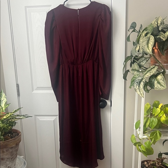 Express Deep Red Long Sleeve Dress - Picture 5 of 6